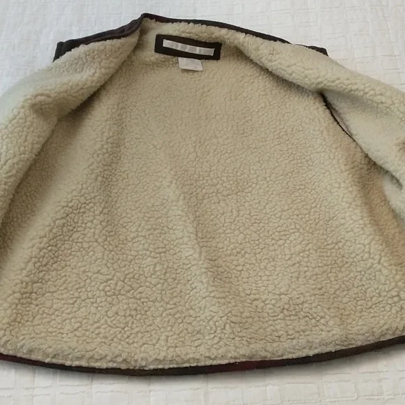 Perry Ellis Wool Blend Vest, Zipper, Lined, Brown, Red And Gray, Men's Size XL - Picture 5 of 6